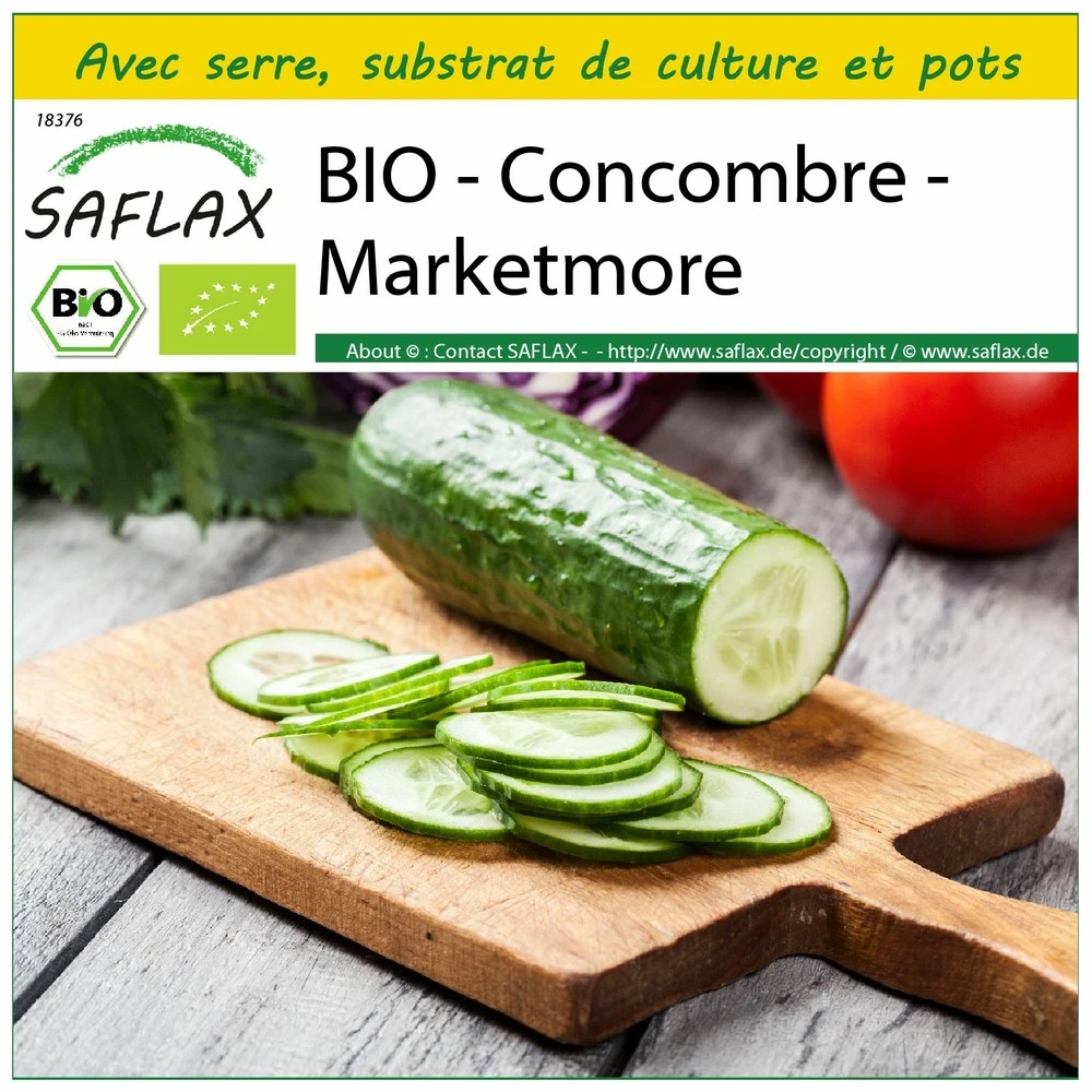 Kit De Culture - Bio - Concombre - Marketmore - 20 Graines - Cucumis Sativus 1 Kit De Culture - Bio - Concombre - Marketmore - 20 Graines - Cucumis Sativus