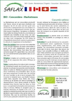 Kit De Culture - Bio - Concombre - Marketmore - 20 Graines - Cucumis Sativus 9 Kit De Culture - Bio - Concombre - Marketmore - 20 Graines - Cucumis Sativus -Magasin De Graines De Plantes 640641696a9b18.60145631