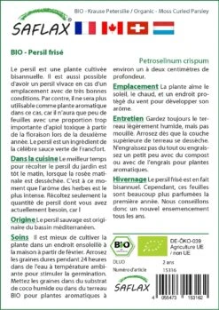 Kit De Culture - Bio - Persil Frisé - 800 Graines - Petroselinum Crispum -Magasin De Graines De Plantes 640641ae9f4778.02590028