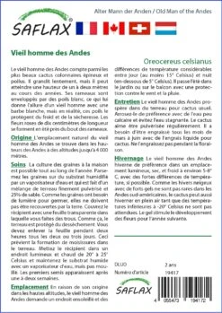 Kit De Culture - Vieil Homme Des Andes - 40 Graines - Oreocereus Celsianus -Magasin De Graines De Plantes 64064213301845.95828863