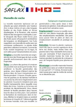 Kit De Culture - Mamelle De Vache - 10 Graines - Solanum Mammosum -Magasin De Graines De Plantes 64064214c42f55.18867220